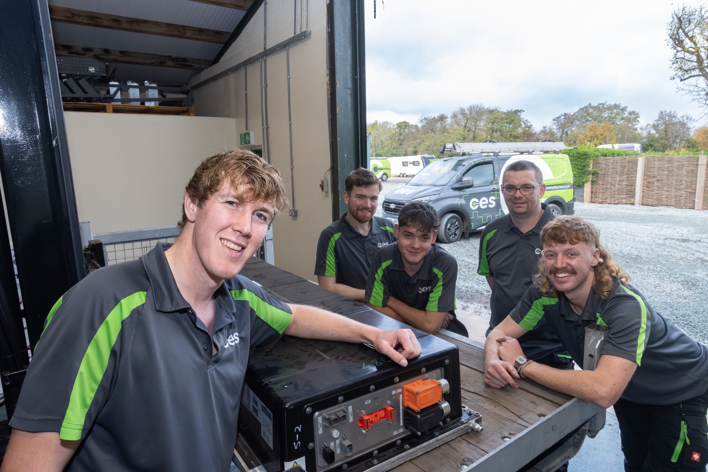 Joe Collison with members of the CES team.